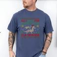 All I Want For Christmas Is A Dragon & Books Ugly Sweater Men's Comfort Colors T-Shirt Blue Jean All I Want For Christmas Is A Dragon & Books Ugly Sweater Men's Comfort Colors T-Shirt Blue Jean
