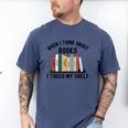 When I Think About Books I Touch My Shelf Book Reader Men's Comfort Colors T-Shirt Blue Jean