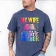My Wife Is My Favorite Author Book Writer Writing Husband Men's Comfort Colors T-Shirt Blue Jean