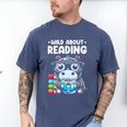 Wild About Reading Book Lover Hippo Men's Comfort Colors T-Shirt Blue Jean Wild About Reading Book Lover Hippo Men's Comfort Colors T-Shirt Blue Jean