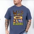 Wild About Reading Reading Books And Bookworm Library Day Men's Comfort Colors T-Shirt Blue Jean