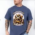 Wise Owl Reading Books Men's Comfort Colors T-Shirt Blue Jean