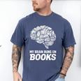 Women's My Brain Runs On Books Reading Bookworm Men Women Men's Comfort Colors T-Shirt Blue Jean Women's My Brain Runs On Books Reading Bookworm Men Women Men's Comfort Colors T-Shirt Blue Jean