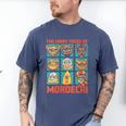 Women's DCC Many Faces Of Mordecai Grid Gamer Series Book Men's Comfort Colors T-Shirt Blue Jean Women's DCC Many Faces Of Mordecai Grid Gamer Series Book Men's Comfort Colors T-Shirt Blue Jean