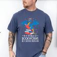 In A World Full Of Bookworms Be A Book Dragon Reading Men's Comfort Colors T-Shirt Blue Jean