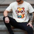 Adorable Book Lover Chipmunk With Reading Glasses Cute Premium Men's Comfort Colors T-Shirt Ivory