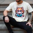Adorable Book Lover Maine Coon Cat With Reading Glasses Cute Men's Comfort Colors T-Shirt Ivory Adorable Book Lover Maine Coon Cat With Reading Glasses Cute Men's Comfort Colors T-Shirt Ivory