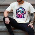 Adorable Book Lover Robot With Reading Glasses Cute Men's Comfort Colors T-Shirt Ivory