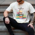 Adorable Donkey With Heart Sitting On Colorful Book Stack Men's Comfort Colors T-Shirt Ivory Adorable Donkey With Heart Sitting On Colorful Book Stack Men's Comfort Colors T-Shirt Ivory