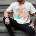 Apple Disco Pencil Books Bow Teacher Student Back To School Men's Comfort Colors T-Shirt Ivory