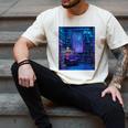 Book Library Bookshelf Armchair Window Pattern Print Men's Comfort Colors T-Shirt Ivory