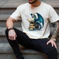 Book Lover Bookworm Reading Books Dragon Sci-Fi Character Men's Comfort Colors T-Shirt Ivory