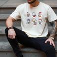Book Lover Teacher Snowman Reading Books Christmas Winter Men's Comfort Colors T-Shirt Ivory