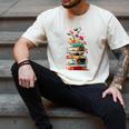 Book Stack With Flowers Reading Lover Bookish Men's Comfort Colors T-Shirt Ivory