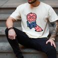 Book Worm Pun Read Reading Librarian America Men Women Kids Men's Comfort Colors T-Shirt Ivory