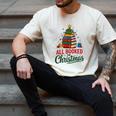 All Booked For Christmas Librarian Reader Xmas Pajama Men's Comfort Colors T-Shirt Ivory