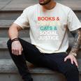 Books Coffee Cats Social Justice Men's Comfort Colors T-Shirt Ivory
