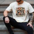 Books Are My Love Language Retro Groovy 70s Book Lover Men's Comfort Colors T-Shirt Ivory