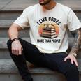 I Like Books More Than People Glasses Men's Comfort Colors T-Shirt Ivory I Like Books More Than People Glasses Men's Comfort Colors T-Shirt Ivory