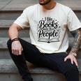 I Like Books More Than People Quote Men's Comfort Colors T-Shirt Ivory I Like Books More Than People Quote Men's Comfort Colors T-Shirt Ivory