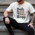 Books Are My Therapy Coffee Books Flowers Bookish Book Lover Men's Comfort Colors T-Shirt Ivory