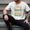 Borrow Books A Library A Day Keeps The Boredom Away Reading Men's Comfort Colors T-Shirt Ivory Borrow Books A Library A Day Keeps The Boredom Away Reading Men's Comfort Colors T-Shirt Ivory