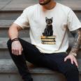 Cat Sitting On Books Men's Comfort Colors T-Shirt Ivory Cat Sitting On Books Men's Comfort Colors T-Shirt Ivory