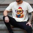 Chicken Reading a Book Farm Animal Chick Men's Comfort Colors T-Shirt Ivory