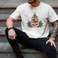 Christmas Book Reading Reader Xmas Bibliophile -Adult Christmas Tree Book Modern Men's Comfort Colors T-Shirt Ivory