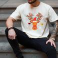 Christmas Librarian Reindeer Xmas Book Teachers Love Reading Men's Comfort Colors T-Shirt Ivory
