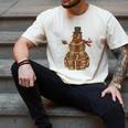 Christmas Snowman Made Of Books Holiday Reading Xmas Men's Comfort Colors T-Shirt Ivory