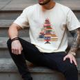Christmas Tree Book Bookworm Men's Comfort Colors T-Shirt Ivory