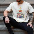 Christmas Tree Made Of Books Librarian Reader Holiday Men's Comfort Colors T-Shirt Ivory