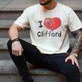 Clifford The Big Red Dog I Heart Clifford Childrens Books Men's Comfort Colors T-Shirt Ivory Clifford The Big Red Dog I Heart Clifford Childrens Books Men's Comfort Colors T-Shirt Ivory