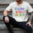 Color Our World Summer Reading 2025 Boho Wildflower Book Men's Comfort Colors T-Shirt Ivory