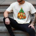 Cute Cats Reading Books Christmas Tree Men's Comfort Colors T-Shirt Ivory