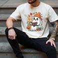 Cute Cozy Ghost Reading With Cat Book Lover Autumn Fall Men's Comfort Colors T-Shirt Ivory Cute Cozy Ghost Reading With Cat Book Lover Autumn Fall Men's Comfort Colors T-Shirt Ivory