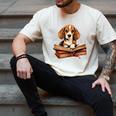 Cute Dog Beagle Reading Book Men's Comfort Colors T-Shirt Ivory