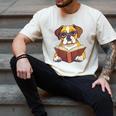 Cute Dog Boxer Reading Book Men's Comfort Colors T-Shirt Ivory Cute Dog Boxer Reading Book Men's Comfort Colors T-Shirt Ivory