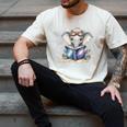 Cute Elephant Reading Universe Book Men's Comfort Colors T-Shirt Ivory