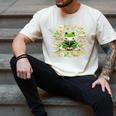 Cute Floral Frog Book Reading Men's Comfort Colors T-Shirt Ivory