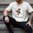 Cute Ghost Holding Books Bookish Christmas Men's Comfort Colors T-Shirt Ivory