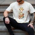 Cute Giraffe With Book Floral Bookworm Librarian Book Lover Men's Comfort Colors T-Shirt Ivory Cute Giraffe With Book Floral Bookworm Librarian Book Lover Men's Comfort Colors T-Shirt Ivory