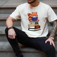 Cute Kawaii Kids Reading Books Glasses Red Panda Lover Men's Comfort Colors T-Shirt Ivory