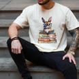 Cute Reading Bunny With Glasses Books Bookworm Reader Book Premium Tri-Blend Men's Comfort Colors T-Shirt Ivory