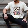 Cute Reading Owl Book Lover Teacher Librarian Bookworm Men's Comfort Colors T-Shirt Ivory