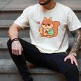 Cute Squirrel Reading A Book Lovers Anime Kawaii Women Kids Men's Comfort Colors T-Shirt Ivory