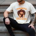 Cute Thanksgiving Teacher Librarian Thankful Reading Books Men's Comfort Colors T-Shirt Ivory