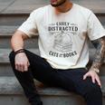 Easily Distracted By Cats And Books For Women Men's Comfort Colors T-Shirt Ivory Easily Distracted By Cats And Books For Women Men's Comfort Colors T-Shirt Ivory