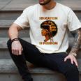 Education Is Freedom Teacher Book Black History Month Men's Comfort Colors T-Shirt Ivory Education Is Freedom Teacher Book Black History Month Men's Comfort Colors T-Shirt Ivory